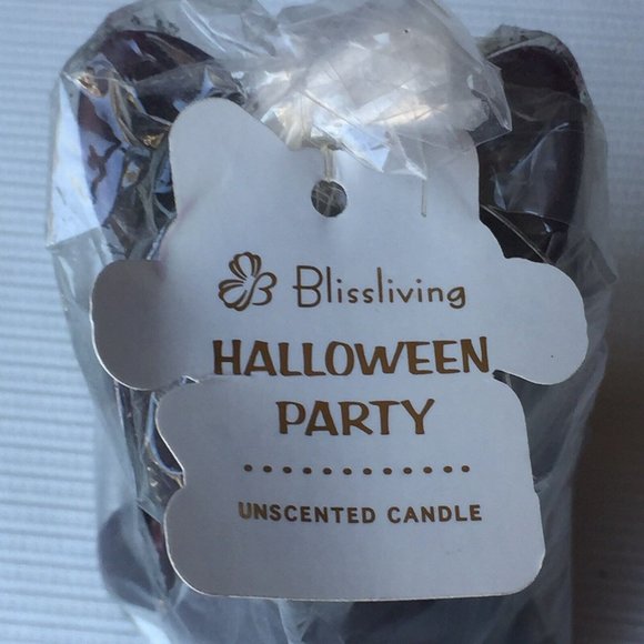 Happy Halloween Party Black Cat Candle Spooky Decor Unscented New w Defect READ - Picture 12 of 12